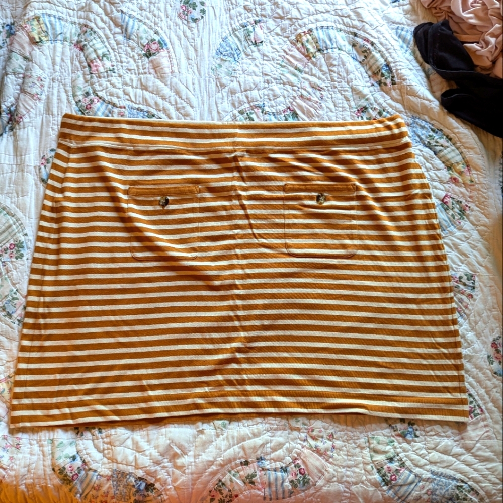 J. Crew Striped Mini Skirt 3X Plus